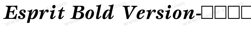 Esprit Bold Version字体转换